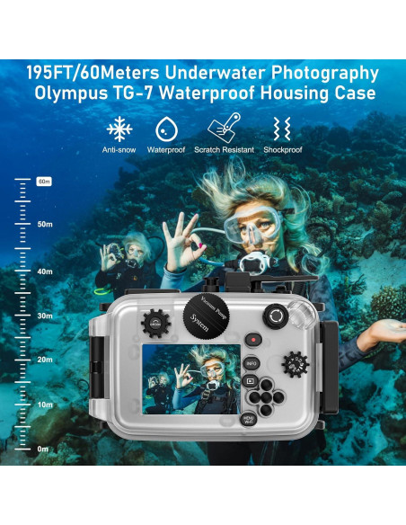Carcasa Submarina Seafrogs para Cámara Olympus TG-7 60m Carcasa Submarina Seafrogs para Cámara Olympus TG-7 60m