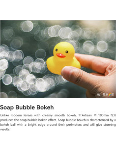 Lente TTArtisan 100mm F2.8 Bokeh de Burbuja para Montura M 2
