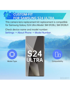 Reemplazo Lente Cámara Trasera Samsung Galaxy S24 Ultra - Kit Completo 2