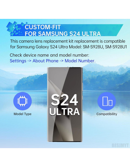 Reemplazo Lente Cámara Trasera Samsung Galaxy S24 Ultra - Kit Completo Reemplazo Lente Cámara Trasera Samsung Galaxy S24 Ultra - Kit Completo