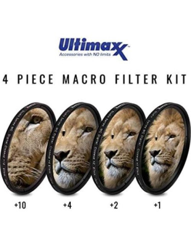 Kit de Filtros Macro Acercamiento HD Ultimaxx 5 Piezas 49mm