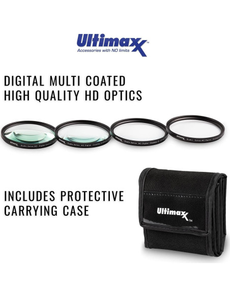 Kit de Filtros Macro Acercamiento HD Ultimaxx 5 Piezas 49mm Kit de Filtros Macro Acercamiento HD Ultimaxx 5 Piezas 49mm