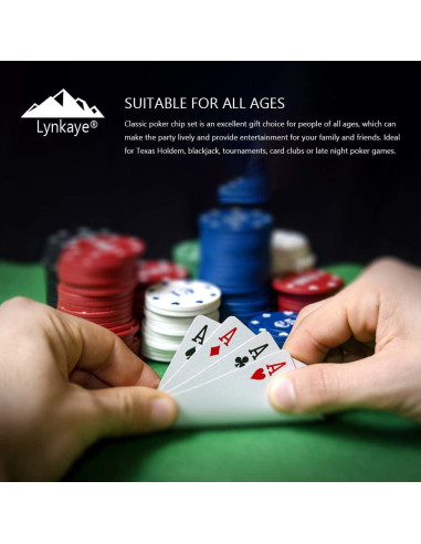 Juego de Fichas de Póker Lynkaye 400 Pcs con Caja