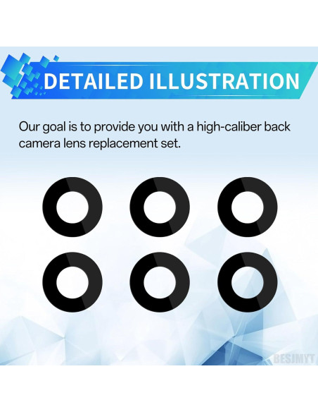 Paquete de 2 Lentes de Cámara Trasera para Samsung A15 Paquete de 2 Lentes de Cámara Trasera para Samsung A15