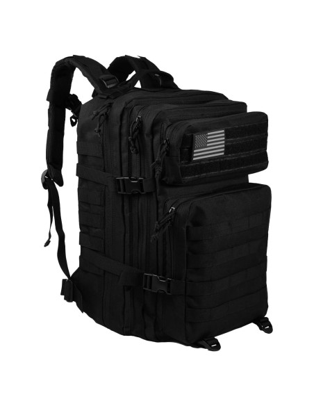 Mochila táctica 40L negra | 7 compartimentos | Nylon resistente Mochila táctica 40L negra | 7 compartimentos | Nylon resistente