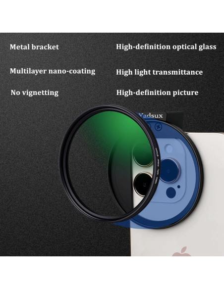 Filtro CPL Polarizador 67mm + Adaptador Universal + Luz Selfie Filtro CPL Polarizador 67mm + Adaptador Universal + Luz Selfie