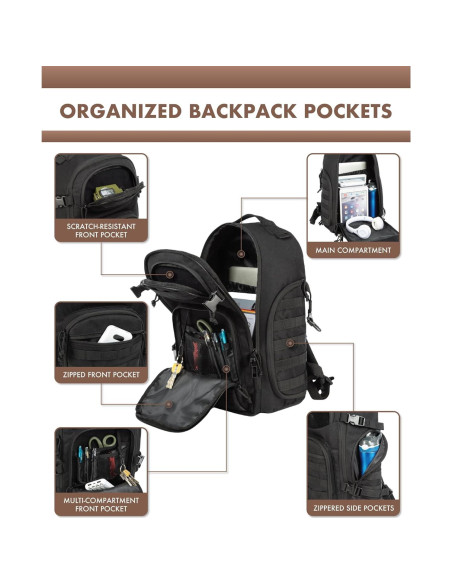 Mochila Táctica Trailkicker 35L Negra para Portátil Mochila Táctica Trailkicker 35L Negra para Portátil