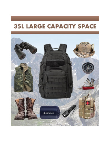 Mochila Táctica Trailkicker 35L Negra para Portátil
