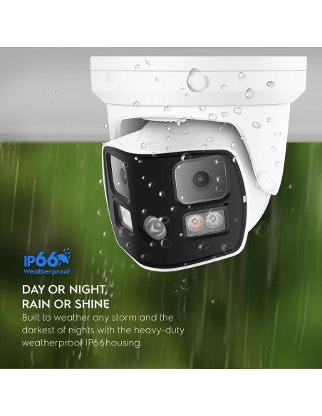 Cámara de Seguridad IP PoE Doble Lente 8MP 4K 180 H.265 Cámara de Seguridad IP PoE Doble Lente 8MP 4K 180 H.265