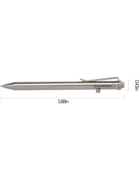 Bolígrafo Smootherpro Acero Inoxidable Retráctil 0.5mm Bolígrafo Smootherpro Acero Inoxidable Retráctil 0.5mm