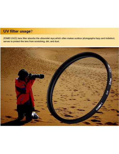 Filtro UV ZOMEI 67mm para Lentes de Cámara DSLR