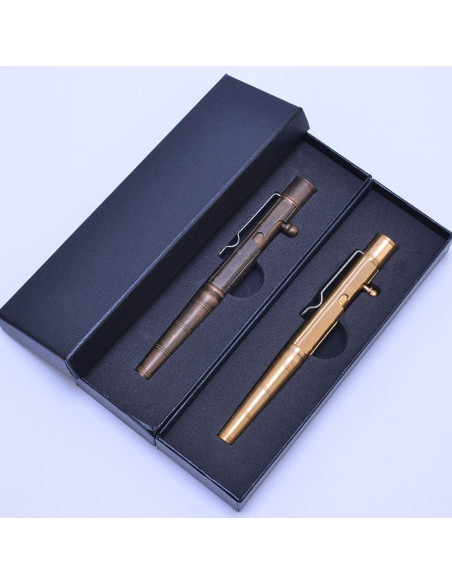 Bolígrafo de Latón Macizo EKLOEN E2080K Negro Retro 13.5cm Bolígrafo de Latón Macizo EKLOEN E2080K Negro Retro 13.5cm