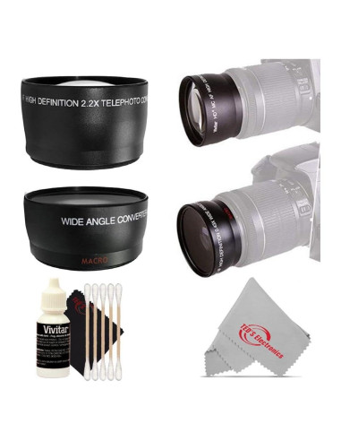 Kit Lentes Telefoto y Gran Angular 49mm HD + Accesorios