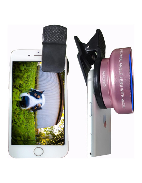 Kit de Lentes de Cámara Peanutech para iPhone y Samsung - Ojo de Pez y Gran Angular Kit de Lentes de Cámara Peanutech para iPhone y Samsung - Ojo de Pez y Gran Angular