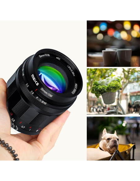 Lente Meike 35mm f0.95 Enfoque Manual para Canon EF-M Lente Meike 35mm f0.95 Enfoque Manual para Canon EF-M