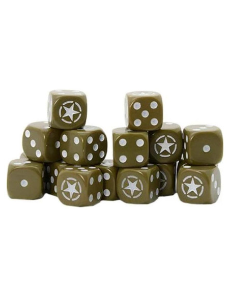 Dados D6 Estrella Aliada Warlord Games (16) para Bolt Action Dados D6 Estrella Aliada Warlord Games (16) para Bolt Action