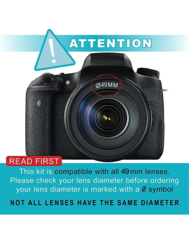 Paquete de Accesorios 49mm para Canon EOS R50 R100 M5 M6