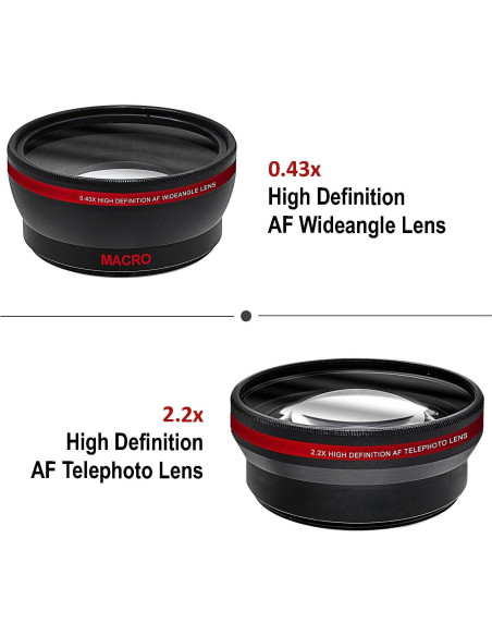 Paquete de Accesorios 49mm para Canon EOS R50 R100 M5 M6 Paquete de Accesorios 49mm para Canon EOS R50 R100 M5 M6
