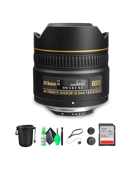 Lente Nikon NIKKOR AF DX Ojo de pez 10.5mm f/2.8G ED Lente Nikon NIKKOR AF DX Ojo de pez 10.5mm f/2.8G ED