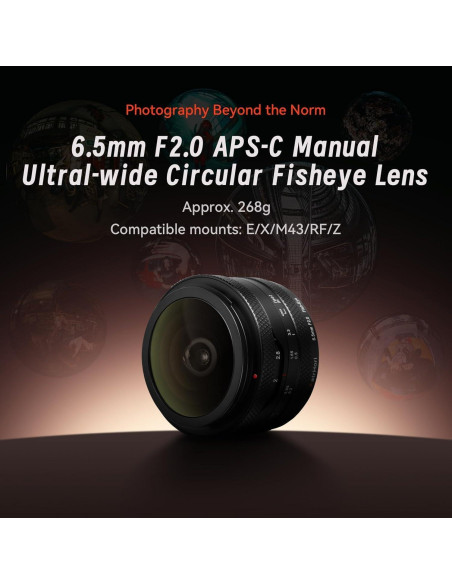 Lente Ojo de Pez AstrHori 6.5mm F2.0 para Sony E Lente Ojo de Pez AstrHori 6.5mm F2.0 para Sony E