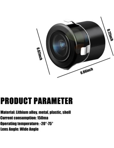 Cámara de Respaldo Jawmoy JASXT647BL-1PS Impermeable 12V