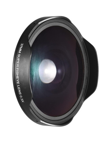 Lente Gran Angular Ojo de Pez Andoer 37mm HD para Videocámaras