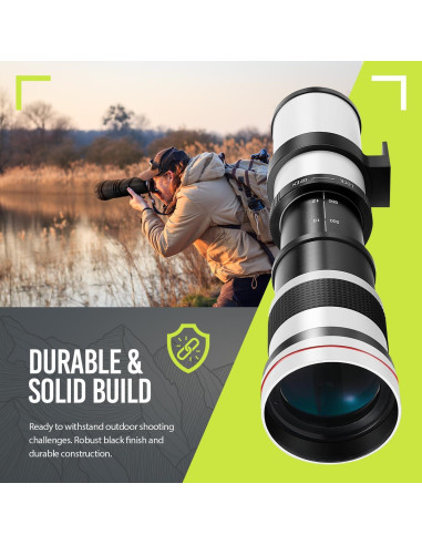 Teleobjetivo Manual 420-1600mm f/8.3 para Nikon D500 D600 D750