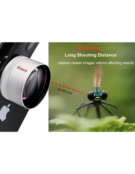 Lente Macro Kase Master Pro para iPhone y Android 40-85mm Lente Macro Kase Master Pro para iPhone y Android 40-85mm