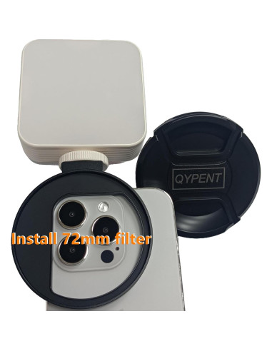 Clip de Filtro de Lente 72mm QYPENT para Smartphones