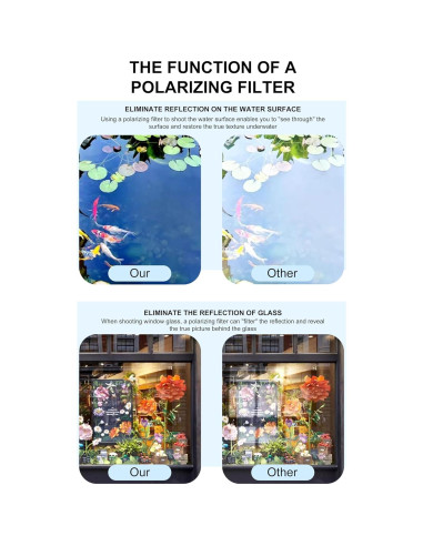 Filtro Polarizador CPL 52mm AIDOWU para iPhone y Smartphones