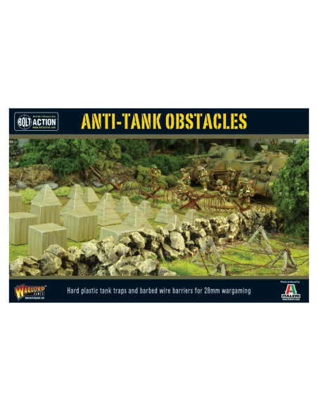 Obstáculos Antitanque Warlord 1:56 WWII Diorama 30x20 cm Obstáculos Antitanque Warlord 1:56 WWII Diorama 30x20 cm