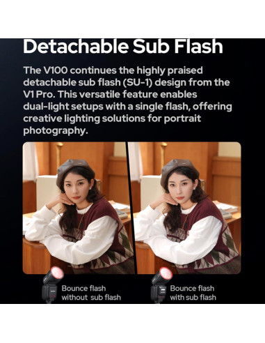 Flash Godox V100C 100Ws TTL para cámaras Canon - Pantalla Táctil