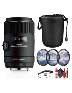 Lente Macro Sigma 105mm f/2.8 para Canon + Kit de Limpieza