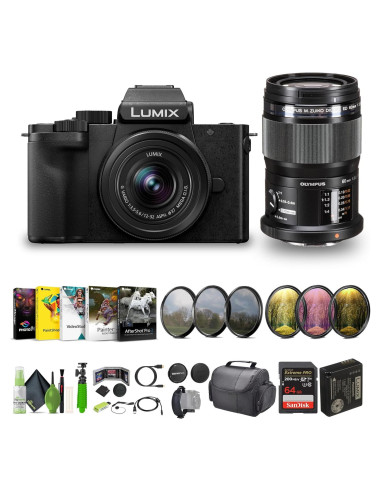Cámara Sin Espejo Panasonic Lumix G100D 4K con Lentes y Accesorios