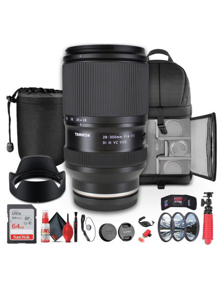 Lente Tamron 28-300mm f/4-7.1 Di III VC VXD para Sony E + Accesorios Lente Tamron 28-300mm f/4-7.1 Di III VC VXD para Sony E + Accesorios