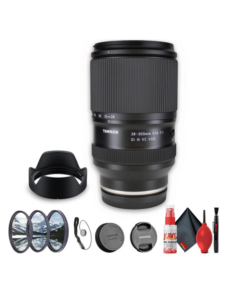 Lente Tamron 28-300mm f/4-7.1 Di III VC VXD para Sony E + Kit Lente Tamron 28-300mm f/4-7.1 Di III VC VXD para Sony E + Kit
