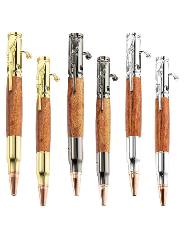 Juego de 6 Bolígrafos de Tornillo JEEJINYAN - Madera