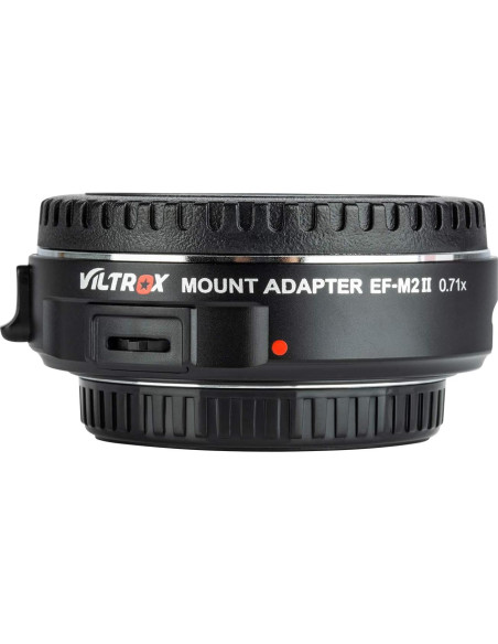 Adaptador Viltrox EF-M2 II 0.71x para Lentes Canon EF a M4/3 Adaptador Viltrox EF-M2 II 0.71x para Lentes Canon EF a M4/3