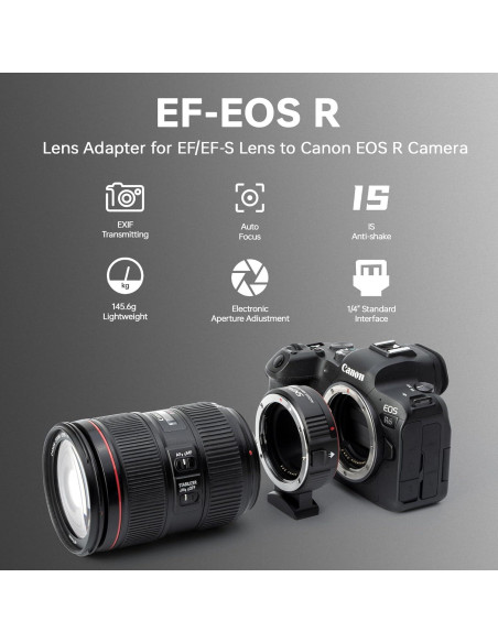 Adaptador de Lente EF-EOS R Commlite para Canon EOS R Adaptador de Lente EF-EOS R Commlite para Canon EOS R