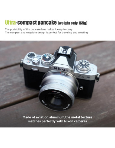 Lente Pancake AstrHori AF 27mm F2.8 para Nikon Z - Compacto