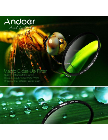 Kit de Filtros Andoer 52mm UV CPL Macro Estrella 8 Puntos