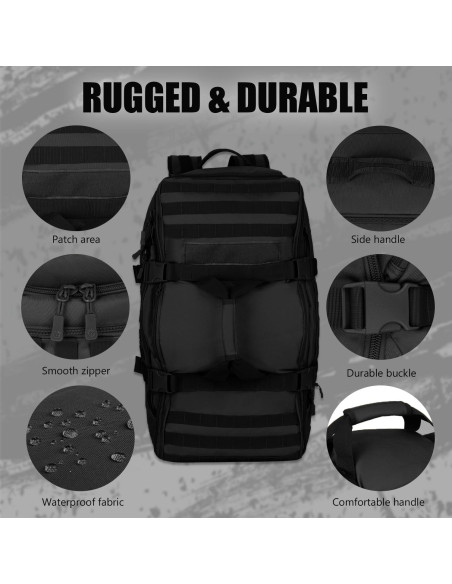 Mochila Táctica Protector Plus 60L Nylon Negro MOLLE Mochila Táctica Protector Plus 60L Nylon Negro MOLLE