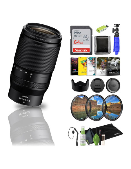 Lente Zoom Nikon NIKKOR Z 70-180mm f/2.8 + Accesorios Lente Zoom Nikon NIKKOR Z 70-180mm f/2.8 + Accesorios