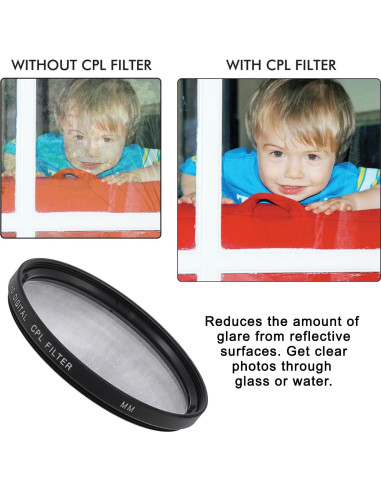 Kit de Filtros de Lente 52MM Acuvar UV CPL FLD + Estuche