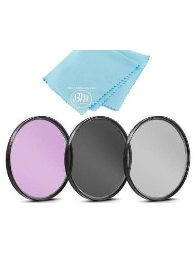 Kit de Filtros 3 Piezas 55mm UV-CPL-FLD para Sony Alpha