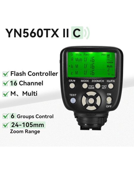 Controlador Remoto de Flash YONGNUO YN560-TX II para Canon Controlador Remoto de Flash YONGNUO YN560-TX II para Canon