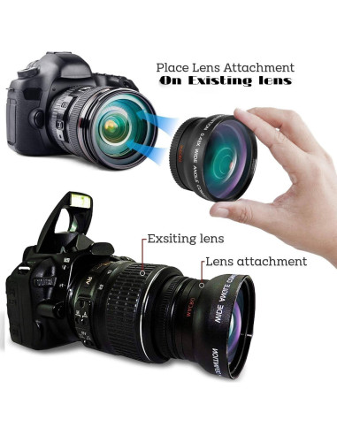 Kit de Lentes Gran Angular y Teleobjetivo OPTURA HD 58MM
