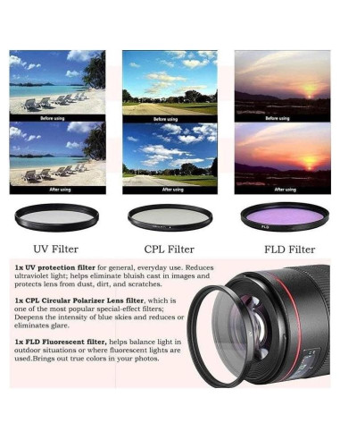 Kit de Lentes Gran Angular y Teleobjetivo OPTURA HD 58MM