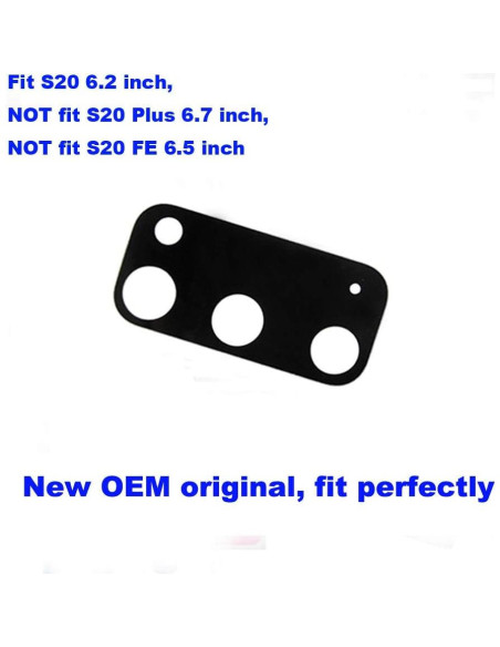 Reemplazo Lente de Cristal Cámara Samsung Galaxy S20 OEM 2pcs Reemplazo Lente de Cristal Cámara Samsung Galaxy S20 OEM 2pcs