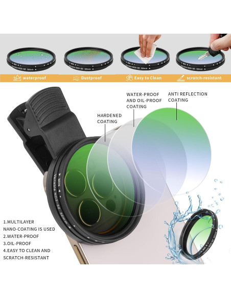 Filtro ND Variable 52mm Beysfilter para Smartphones y DSLR Filtro ND Variable 52mm Beysfilter para Smartphones y DSLR
